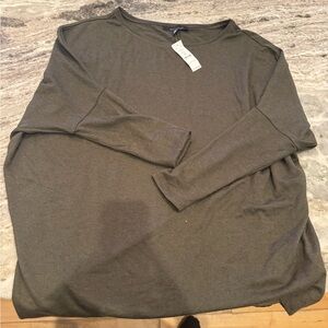 White House Black Market Olive Long Sleeve Shirt